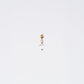 Boucle Oreille Sélénite Séverine - Acier Inoxydable Or