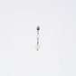 Boucle Oreille Quartz Rose Emma - Acier Inoxydable Argent