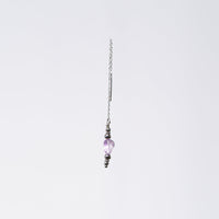 Boucle Oreille Améthyste Eva - Acier Inoxydable Argent