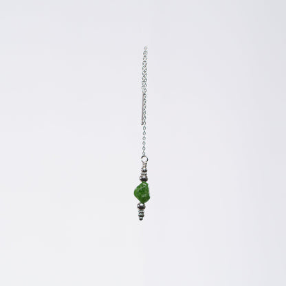 Boucle Oreille Diopside Eva - Acier Inoxydable Argent